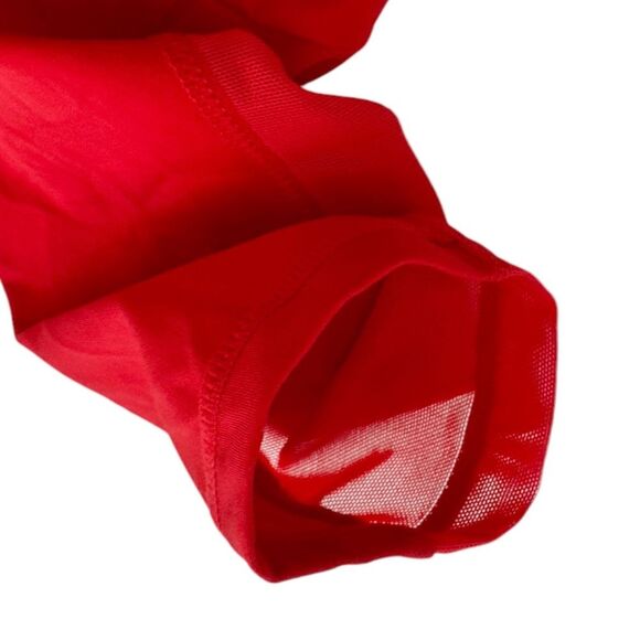 AYBL Training Leggings‎ Red Wm Sz Med Mesh Calf EUC - Picture 4 of 7